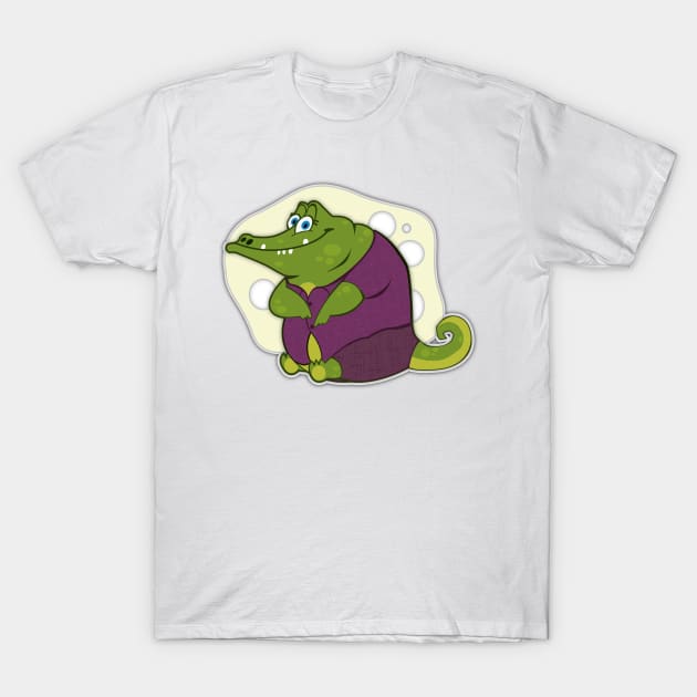 Just a Cute Oversize Croc White T-Shirt by Dmytro